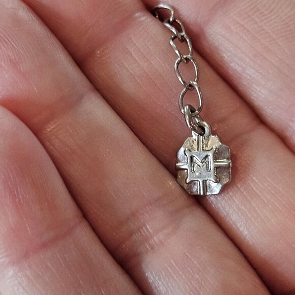 Monet Necklace Blue Large Rhinestones Faceted Silver‎ Tone Y-Drop Statement 18" - Picture 4 of 10